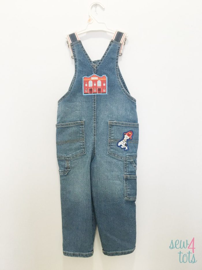 fire truck overalls back
