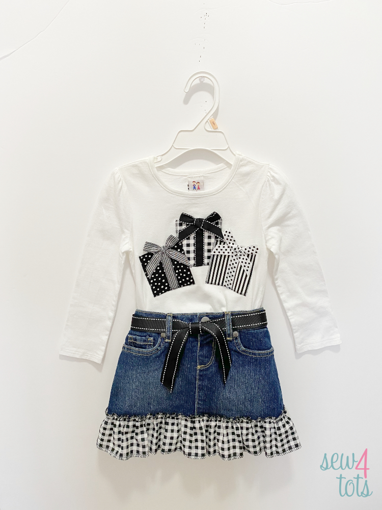 Black & White Presents Skirt & Shirt