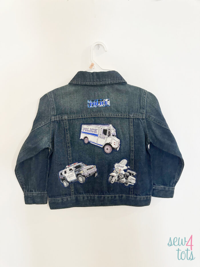 Police Cars Denim Jacket - Back