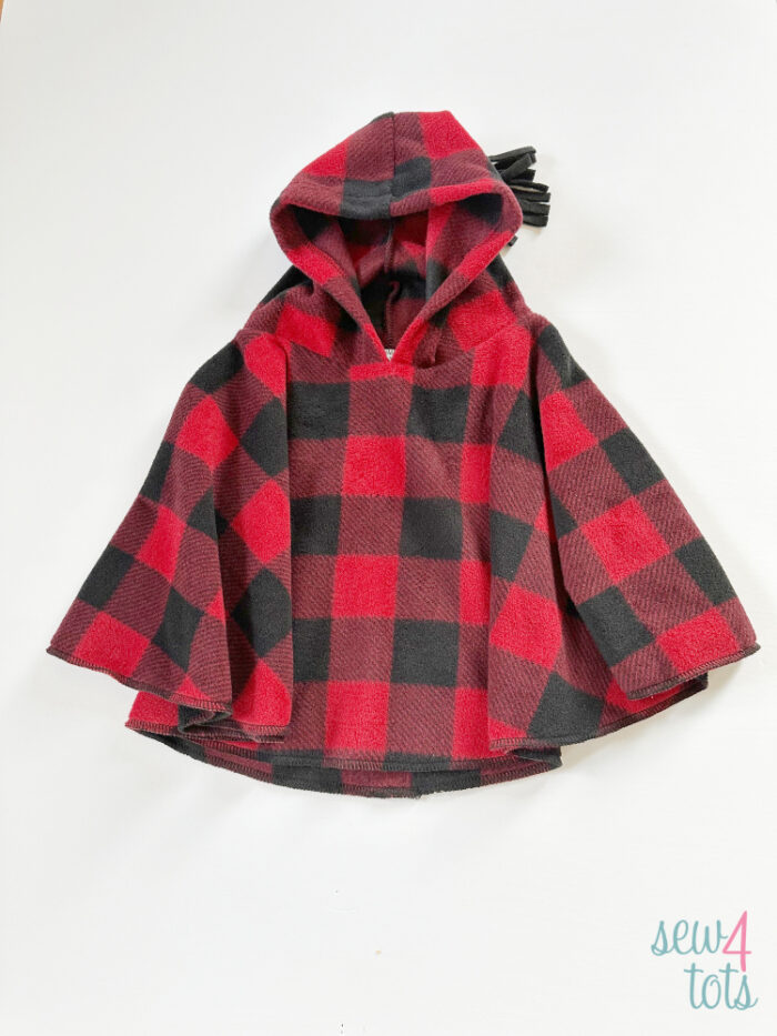 Red/Black Plaid Poncho