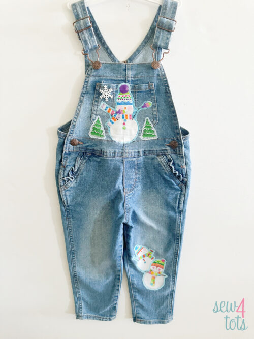 Snowman overalls - Front